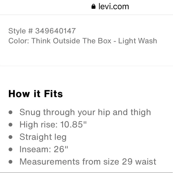 SALE! ⭐️ Levi’s Wedgie Straight Leg high rise light wash Jean - 26” inseam - Picture 15 of 16